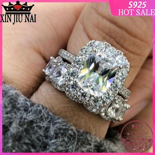 cluster rings 100% s925 sterling silver european and american fashion trend couple set big gem ladies full diamond ring engagement women, Golden;silver
cluster rings 100% s925 sterling silver european and american fashion trend couple set big gem ladies full diamond ring engagement women, Golden;silver