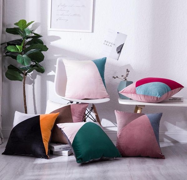 45*45cm velvet triangular patchwork cushion cover sofa lumbar pillowcase lumbar pillow cover for backrest home decor
45*45cm velvet triangular patchwork cushion cover sofa lumbar pillowcase lumbar pillow cover for backrest home decor