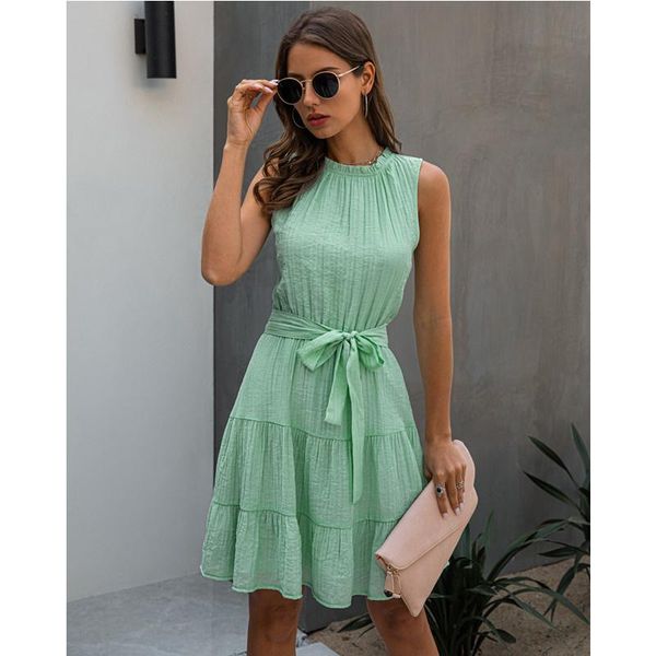 casual dresses 2021 summer sweet pleated dress a-line women sashes sleeveless pure color mini sundress female beach vestido verano, Black;gray
casual dresses 2021 summer sweet pleated dress a-line women sashes sleeveless pure color mini sundress female beach vestido verano, Black;gray