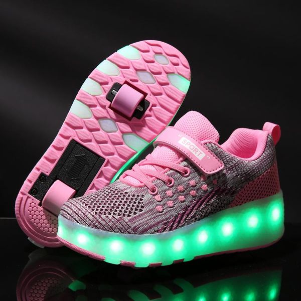 sneakers children two wheels luminous glowing red grey pink led light roller skate shoes kids boys girls usb charging, Black;red
sneakers children two wheels luminous glowing red grey pink led light roller skate shoes kids boys girls usb charging, Black;red