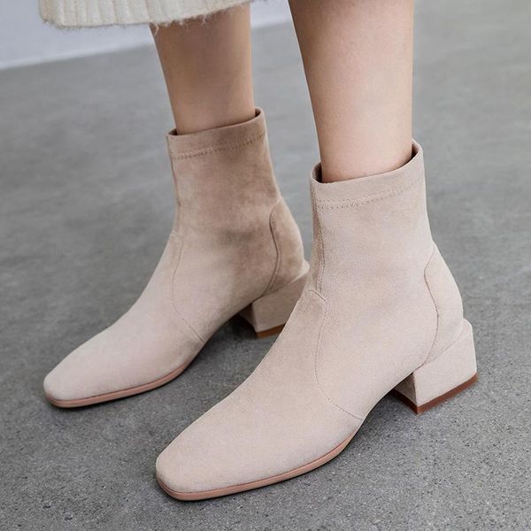 boots flock autumn winter stylish ankle square toe thick low-heels handmade women shoes comfortable short, Black
boots flock autumn winter stylish ankle square toe thick low-heels handmade women shoes comfortable short, Black