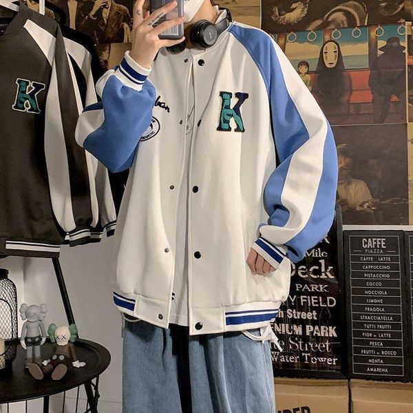 women's jackets autumn high-quality loose retro clothes women oversize baseball long sleeve color block letter embroidery, Black;brown
women's jackets autumn high-quality loose retro clothes women oversize baseball long sleeve color block letter embroidery, Black;brown