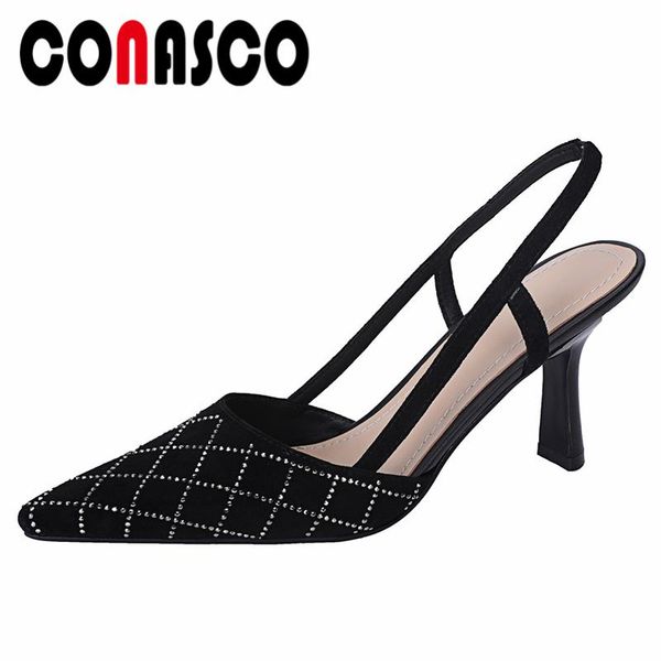 conasco fashion women sandals rhinestone pointed toe thin heels spring summer wedding party casual kid suede shoes woman, Black
conasco fashion women sandals rhinestone pointed toe thin heels spring summer wedding party casual kid suede shoes woman, Black
