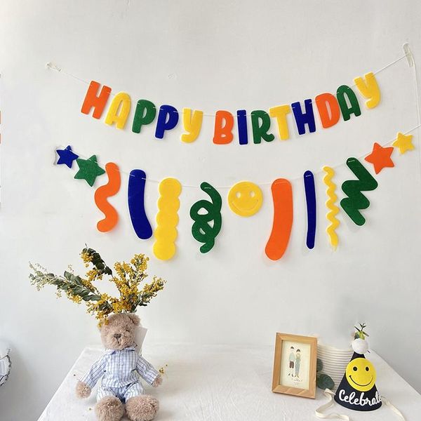 party decoration ins baby shower non woven flag happy birthday banner kids background smile hanging po props
party decoration ins baby shower non woven flag happy birthday banner kids background smile hanging po props