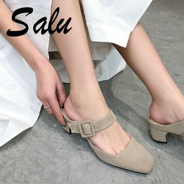 dress shoes salu suede square heels fashion women sandals high summer autumn casual woman, Black
dress shoes salu suede square heels fashion women sandals high summer autumn casual woman, Black