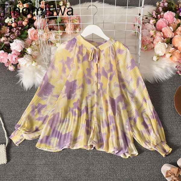 women's blouses & shirts tinomiswa floral printed chiffon blouse women stand collar lace up long sleeve blusas mujer korean fashion lad, White
women's blouses & shirts tinomiswa floral printed chiffon blouse women stand collar lace up long sleeve blusas mujer korean fashion lad, White