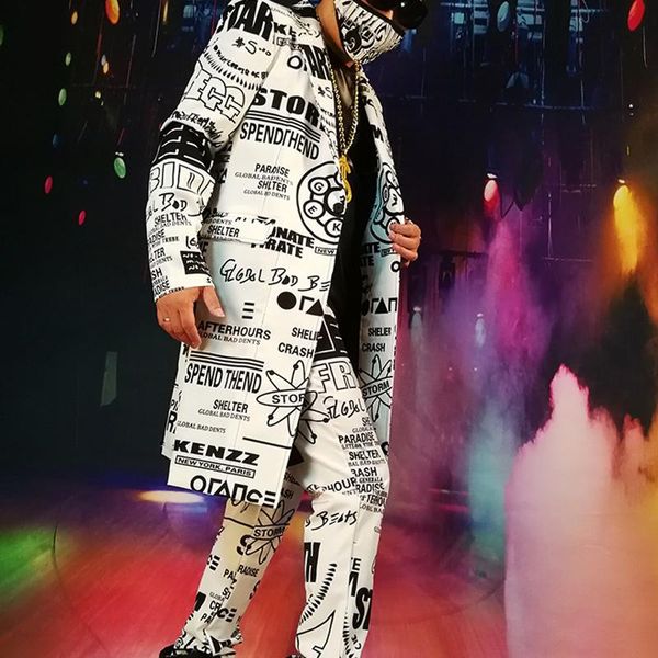 men's trench coats custom made fit suit blazer coat men fashion graffiti spaper casual hip hop long blazers male party stage singer dj, Tan;black
men's trench coats custom made fit suit blazer coat men fashion graffiti spaper casual hip hop long blazers male party stage singer dj, Tan;black