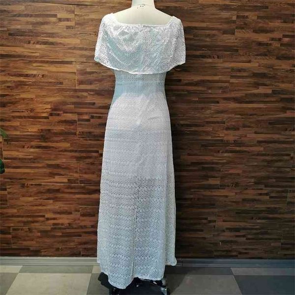 women off shoulder hollow out bohemian fashion pretty lady strapless floor-length sheath lace ruffles dress, Black;gray
women off shoulder hollow out bohemian fashion pretty lady strapless floor-length sheath lace ruffles dress, Black;gray
