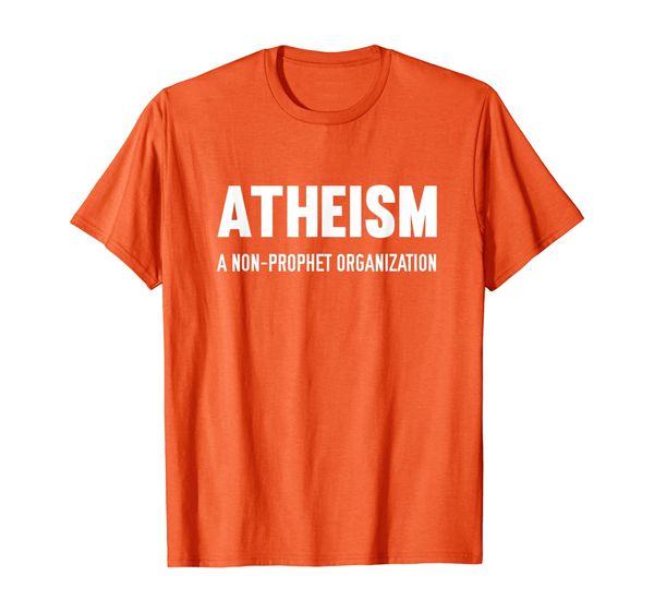 atheism a non prophet organization t-shirt, White;black
atheism a non prophet organization t-shirt, White;black