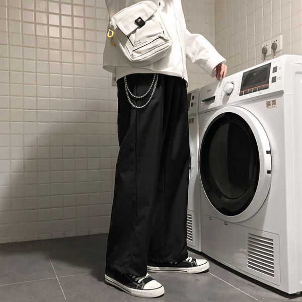 2021 new chain suit men's fashion business black casual men streetwear straight wide-leg pants mens trousers f371
2021 new chain suit men's fashion business black casual men streetwear straight wide-leg pants mens trousers f371