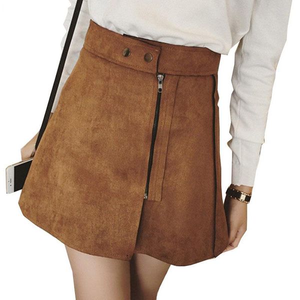 skirts fashion suede women 2021 summer saias high waist a word skirt oblique zipper mini elegant jupe female faldas, Black
skirts fashion suede women 2021 summer saias high waist a word skirt oblique zipper mini elegant jupe female faldas, Black