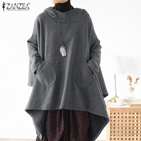 women's hoodies & sweatshirts casual sweatshirt zanzea autumn hooded pullover women solid long sleeve asymmetrical blusas femme tunic, Black
women's hoodies & sweatshirts casual sweatshirt zanzea autumn hooded pullover women solid long sleeve asymmetrical blusas femme tunic, Black