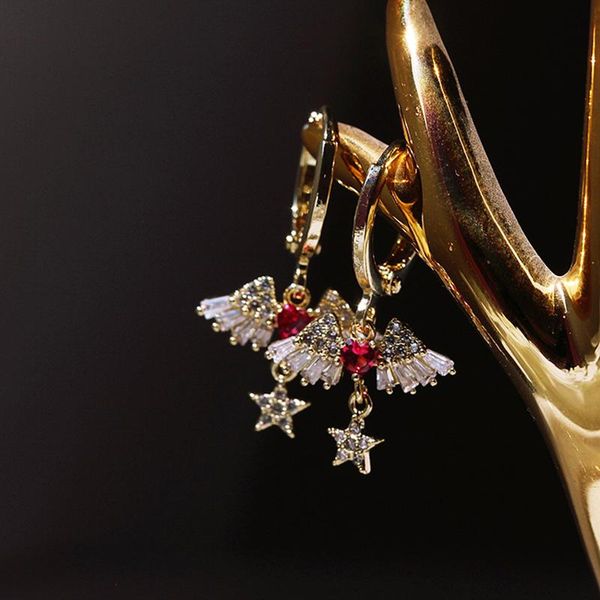 dangle & chandelier heart angel earrings for women fashion brand jewelry crystal star drop, Silver
dangle & chandelier heart angel earrings for women fashion brand jewelry crystal star drop, Silver