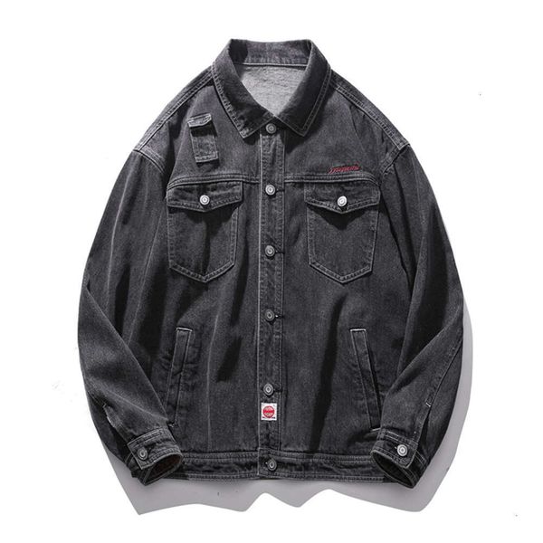 men's korean black grey jacket spring and autumn fashion street loose jeans jk55, Black;brown
men's korean black grey jacket spring and autumn fashion street loose jeans jk55, Black;brown