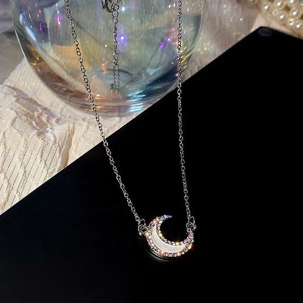pendant necklaces luokey korean style shiny crystal necklace for women clavicle chain moon girls fashion jewelry bijoux femme, Silver
pendant necklaces luokey korean style shiny crystal necklace for women clavicle chain moon girls fashion jewelry bijoux femme, Silver