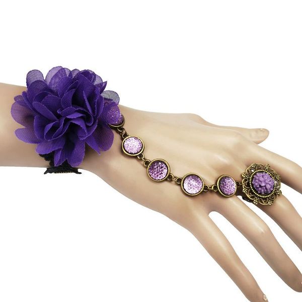 five fingers gloves purple lace flower rhinestone bracelet bangle ring wrist finger connected for punk death rock nu goth stage, Blue;gray
five fingers gloves purple lace flower rhinestone bracelet bangle ring wrist finger connected for punk death rock nu goth stage, Blue;gray
