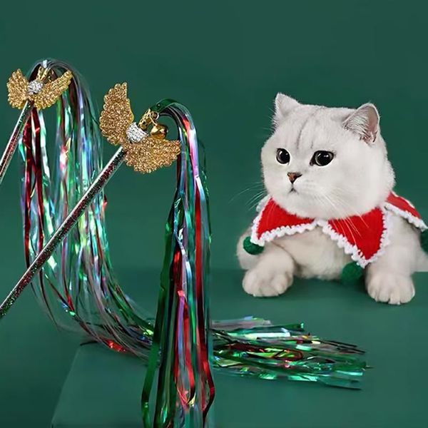 cat toys christmas style pet kitten interactive stick fishing rod game wand feather toy supplies accessory
cat toys christmas style pet kitten interactive stick fishing rod game wand feather toy supplies accessory