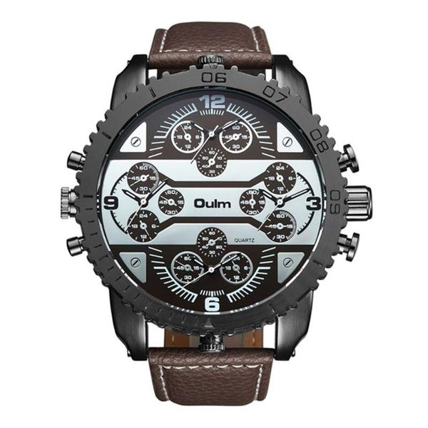 wristwatches 2021 brand oulm 3233 mens 5.8cm oversize dial 4 movt unique designer japan quartz watch fashion leather watches reloj moda male, Slivery;brown
wristwatches 2021 brand oulm 3233 mens 5.8cm oversize dial 4 movt unique designer japan quartz watch fashion leather watches reloj moda male, Slivery;brown
