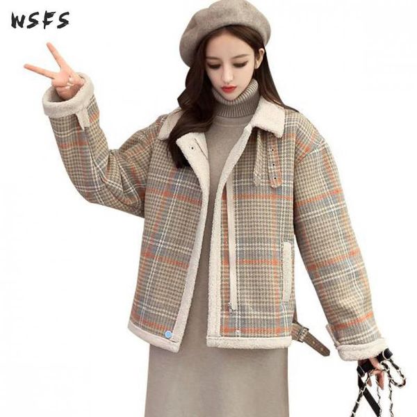 women's jackets spring coat jacket khaki plaid short coats ladies loose elegant plus size warm clothes outerwear womens punk overcoat, Black;brown
women's jackets spring coat jacket khaki plaid short coats ladies loose elegant plus size warm clothes outerwear womens punk overcoat, Black;brown