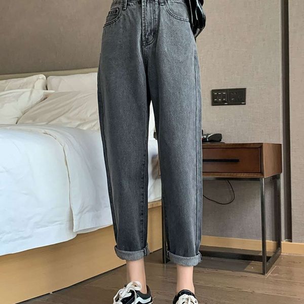 hip hop loose dad jeans women's korean version high and waist thin big size nine point radish harem pants fashion k, Blue
hip hop loose dad jeans women's korean version high and waist thin big size nine point radish harem pants fashion k, Blue