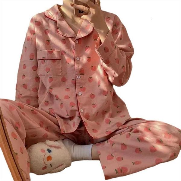 cotton pajamas set autumn women sleepwear turn down collar long sleeve pants two piece casual warm pijama pjs, Black;red
cotton pajamas set autumn women sleepwear turn down collar long sleeve pants two piece casual warm pijama pjs, Black;red