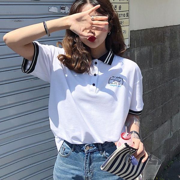 harajuku polo shirt female korean cute japanese letter printing vintage bf loose short-sleeved t-shirt women's fashion shirt, White
harajuku polo shirt female korean cute japanese letter printing vintage bf loose short-sleeved t-shirt women's fashion shirt, White