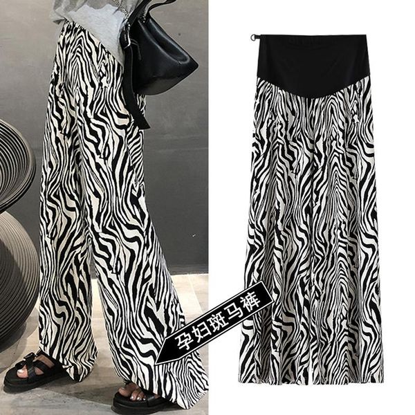 maternity bottoms summer fashion zebra-striped leopard printed pregnant women wide-legged trousers slacks floor length loose belly pants, White
maternity bottoms summer fashion zebra-striped leopard printed pregnant women wide-legged trousers slacks floor length loose belly pants, White