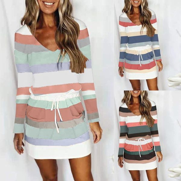 casual dresses striped printed dress for women waist tie pocket a-line long-sleeve plus size clothing vestidos de mujer, Black;gray
casual dresses striped printed dress for women waist tie pocket a-line long-sleeve plus size clothing vestidos de mujer, Black;gray