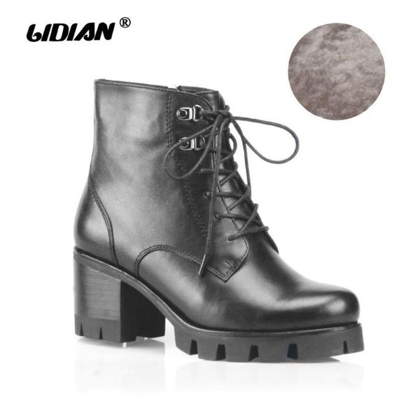 boots lidian ladies booties 2021 womens'boots autumn black genuine leather women's shoes hook & hoop lace up with brushed heels b3
boots lidian ladies booties 2021 womens'boots autumn black genuine leather women's shoes hook & hoop lace up with brushed heels b3