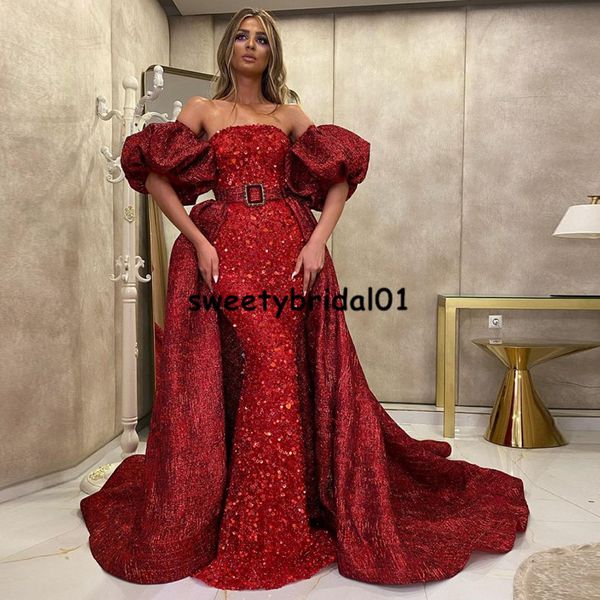 red sequin evening dresses sweetheart vestidos formales mermaid prom dress with detachable train party gowns robe de soirée 2021, Black
red sequin evening dresses sweetheart vestidos formales mermaid prom dress with detachable train party gowns robe de soirée 2021, Black