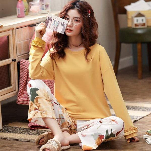 autumn&winter soft cotton pajamas for women fashion sleepwear cute home suit pijamas round neck pyjama femme plus size nightwear, Black;red
autumn&winter soft cotton pajamas for women fashion sleepwear cute home suit pijamas round neck pyjama femme plus size nightwear, Black;red
