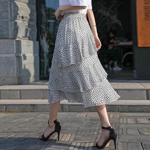 skirts white black polka dot chiffon long womens 2021 summer school girls korean style high waist ruffle skirt women faldas c55
skirts white black polka dot chiffon long womens 2021 summer school girls korean style high waist ruffle skirt women faldas c55