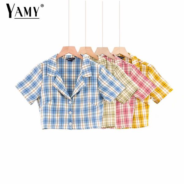 summer crop women pink plaid short sleeve plaid shirt woman button up shirts vintage korean style clothes, White
summer crop women pink plaid short sleeve plaid shirt woman button up shirts vintage korean style clothes, White