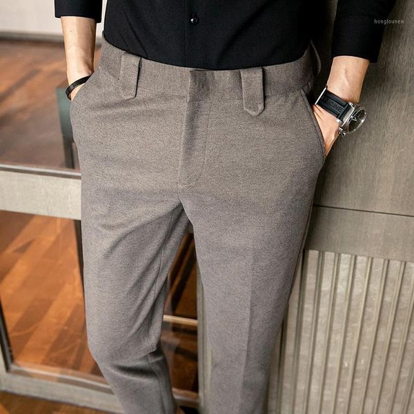 men's suits & blazers 2021 autumn winter woolen pants brand men clothing slim fit suit elegant formal trousers 28-38, White;black
men's suits & blazers 2021 autumn winter woolen pants brand men clothing slim fit suit elegant formal trousers 28-38, White;black