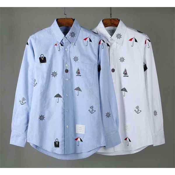 tb brand oxford spinning full body embroidery shirt men's fashion casual shirt unisex, White;black
tb brand oxford spinning full body embroidery shirt men's fashion casual shirt unisex, White;black