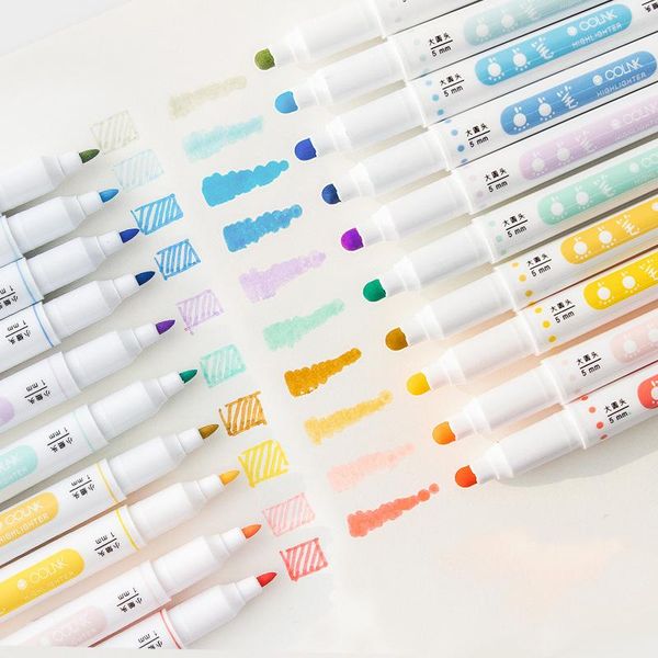 highlighters 6pcs dots highlighter pen set dual side writingine marker for drawing painting office school supplies h6279, Black;red
highlighters 6pcs dots highlighter pen set dual side writingine marker for drawing painting office school supplies h6279, Black;red