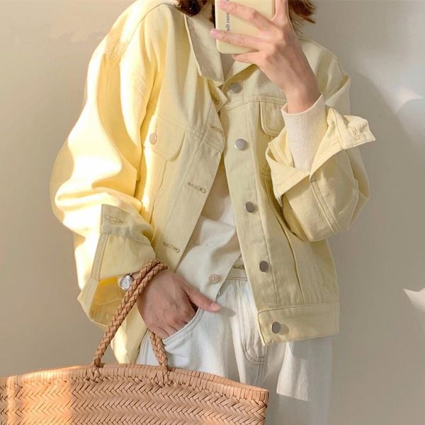 women's jackets 2021 spring autumn street jeans women jacket oversized single breasted chic female denim coats outwear pockets, Black;brown
women's jackets 2021 spring autumn street jeans women jacket oversized single breasted chic female denim coats outwear pockets, Black;brown