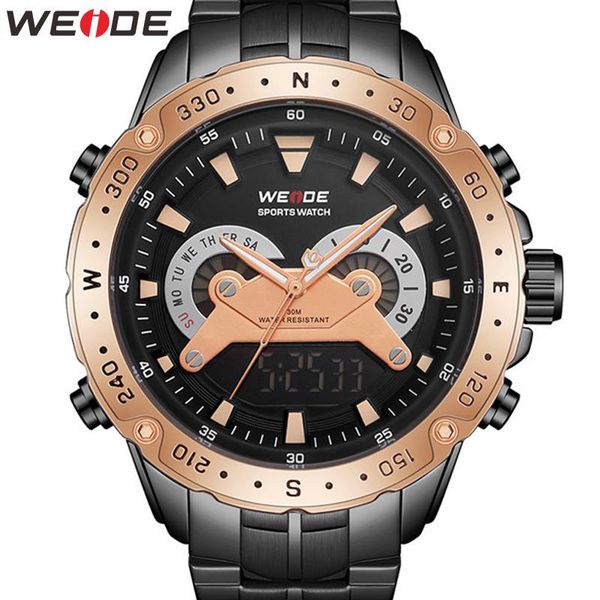 wristwatches weide men watch analog digital movement date military quartz auto stainless steel strap clocks watches, Slivery;brown
wristwatches weide men watch analog digital movement date military quartz auto stainless steel strap clocks watches, Slivery;brown