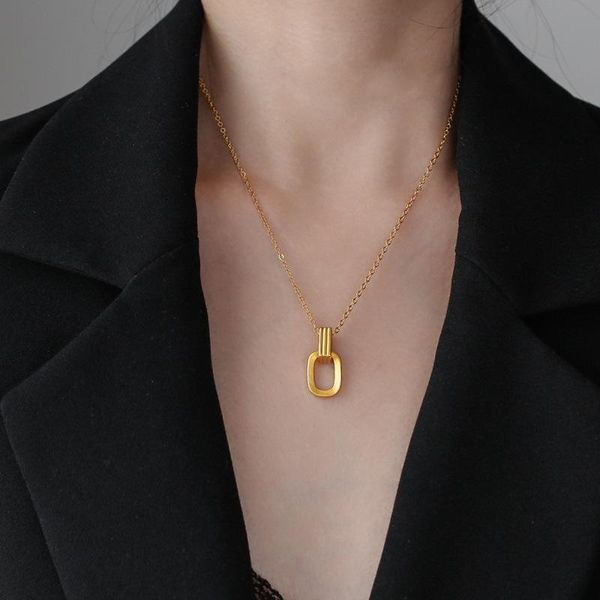 pendant necklaces necklace 2021 titanium steel gold double ring for women stainless geometric square jewelry, Silver
pendant necklaces necklace 2021 titanium steel gold double ring for women stainless geometric square jewelry, Silver