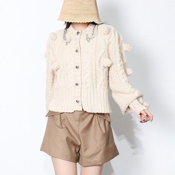 women's knits & tees autumn/winter fashion knit cardigan single-breasted chain splicing long sleeve pullover ball sweater 2021 arrival, White
women's knits & tees autumn/winter fashion knit cardigan single-breasted chain splicing long sleeve pullover ball sweater 2021 arrival, White