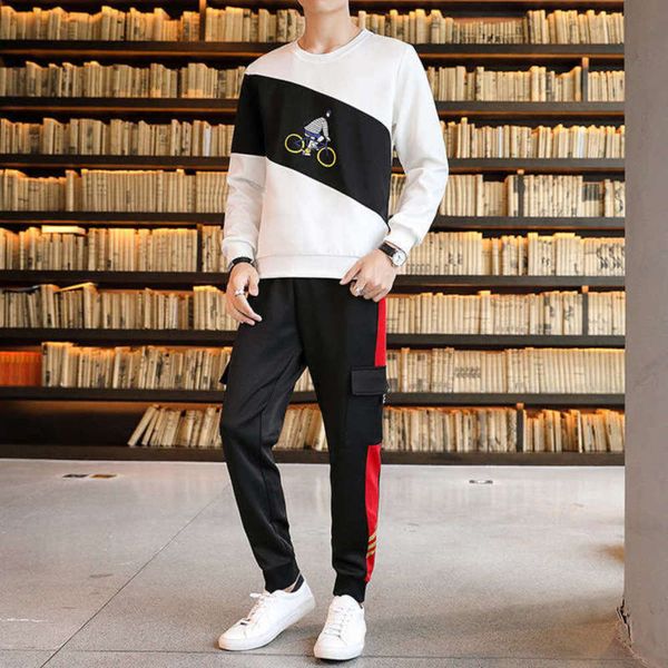 youth fashion men's and autumn leisure sports spring trend round collar suit new style handsome match two piece set, Gray
youth fashion men's and autumn leisure sports spring trend round collar suit new style handsome match two piece set, Gray