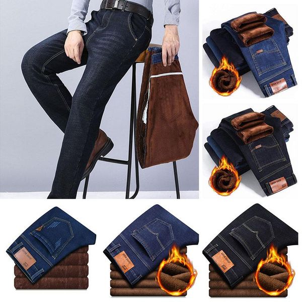men's jeans 2021 plus fleece warm business casual loose straight stretch denim trousers male fashion autumn winter pants, Blue
men's jeans 2021 plus fleece warm business casual loose straight stretch denim trousers male fashion autumn winter pants, Blue