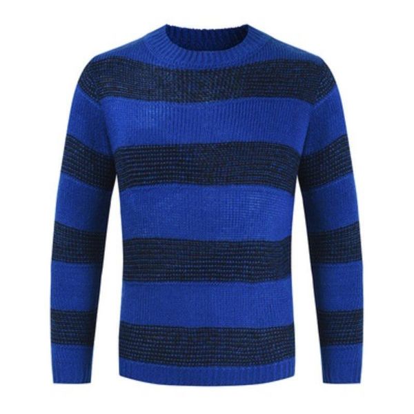 men's sweaters zogaa sweater men autumn fashion striped round neck personality trend color matching all-match daily male oversize, White;black
men's sweaters zogaa sweater men autumn fashion striped round neck personality trend color matching all-match daily male oversize, White;black
