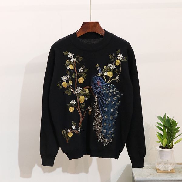 tracksuit knitted tow piece set winter embroidery sequins flower pullover long trouser women outfit loose knit sports suit 2dy3, Blue
tracksuit knitted tow piece set winter embroidery sequins flower pullover long trouser women outfit loose knit sports suit 2dy3, Blue