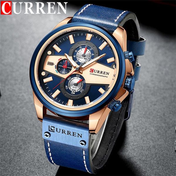 wristwatches curren man wristwatch chronograph calendar sport men watch military army blue genuine leather male clock 8394, Slivery;brown
wristwatches curren man wristwatch chronograph calendar sport men watch military army blue genuine leather male clock 8394, Slivery;brown