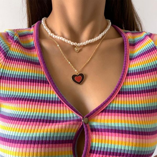 chokers lacteo bohemian colorful love heart carved coin pendant necklace 2021 fashion y2k imitation pearls clavicle chain, Golden;silver
chokers lacteo bohemian colorful love heart carved coin pendant necklace 2021 fashion y2k imitation pearls clavicle chain, Golden;silver