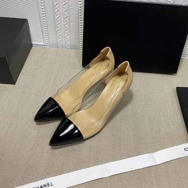 2021 genuine leather pumps pvc clear shoes patchwork pearl decor high heel party dress ladies shoes designer, Black
2021 genuine leather pumps pvc clear shoes patchwork pearl decor high heel party dress ladies shoes designer, Black