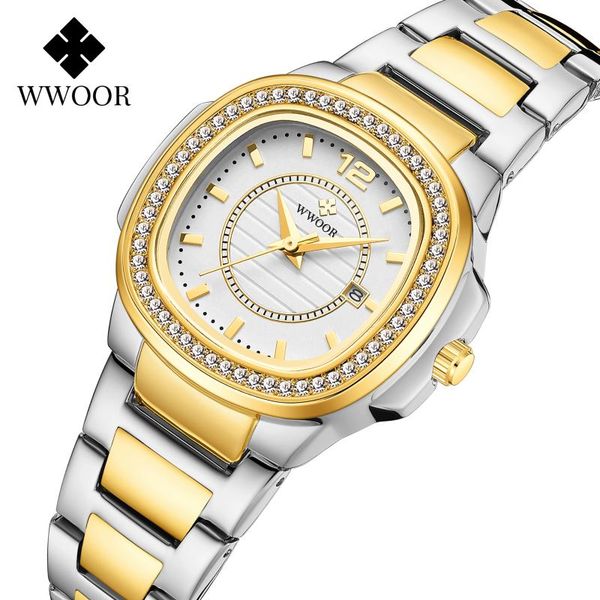 wristwatches montre femme wwoor women watches 2021 fashion diamond bracelet gold ladies quartz casual wristwatch, Slivery;brown
wristwatches montre femme wwoor women watches 2021 fashion diamond bracelet gold ladies quartz casual wristwatch, Slivery;brown
