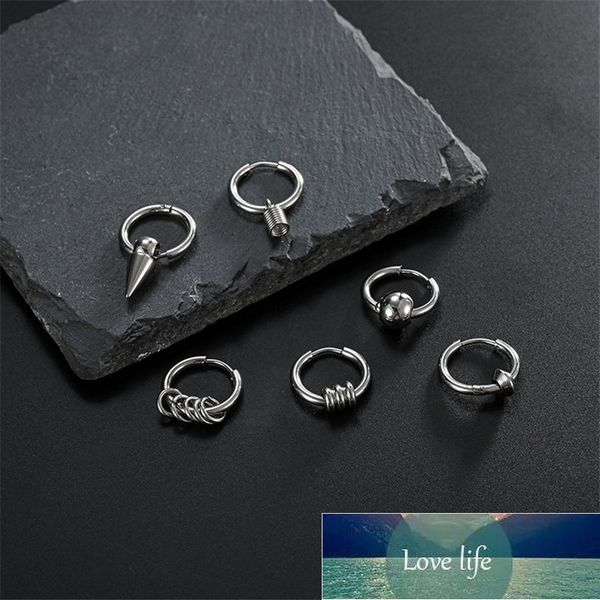 1pc stainless steel punk rock earrings men women gothic conical spring ball round geometry ear ring hip hop piercing jewelry, Silver
1pc stainless steel punk rock earrings men women gothic conical spring ball round geometry ear ring hip hop piercing jewelry, Silver
