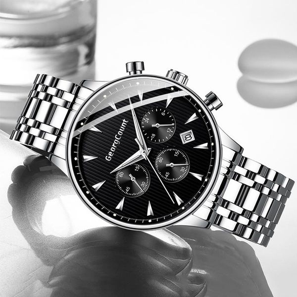 wristwatches classic fashion mens quartz watch full steel military sport male wrist waterproof chronograph clock, Slivery;brown
wristwatches classic fashion mens quartz watch full steel military sport male wrist waterproof chronograph clock, Slivery;brown